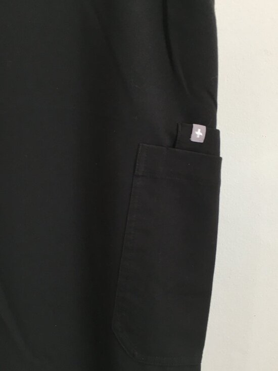 FIGS Black YOLA High Rise Skinny Fit Straight Leg Medical Hospital Scrubs Pant - Picture 6 of 11